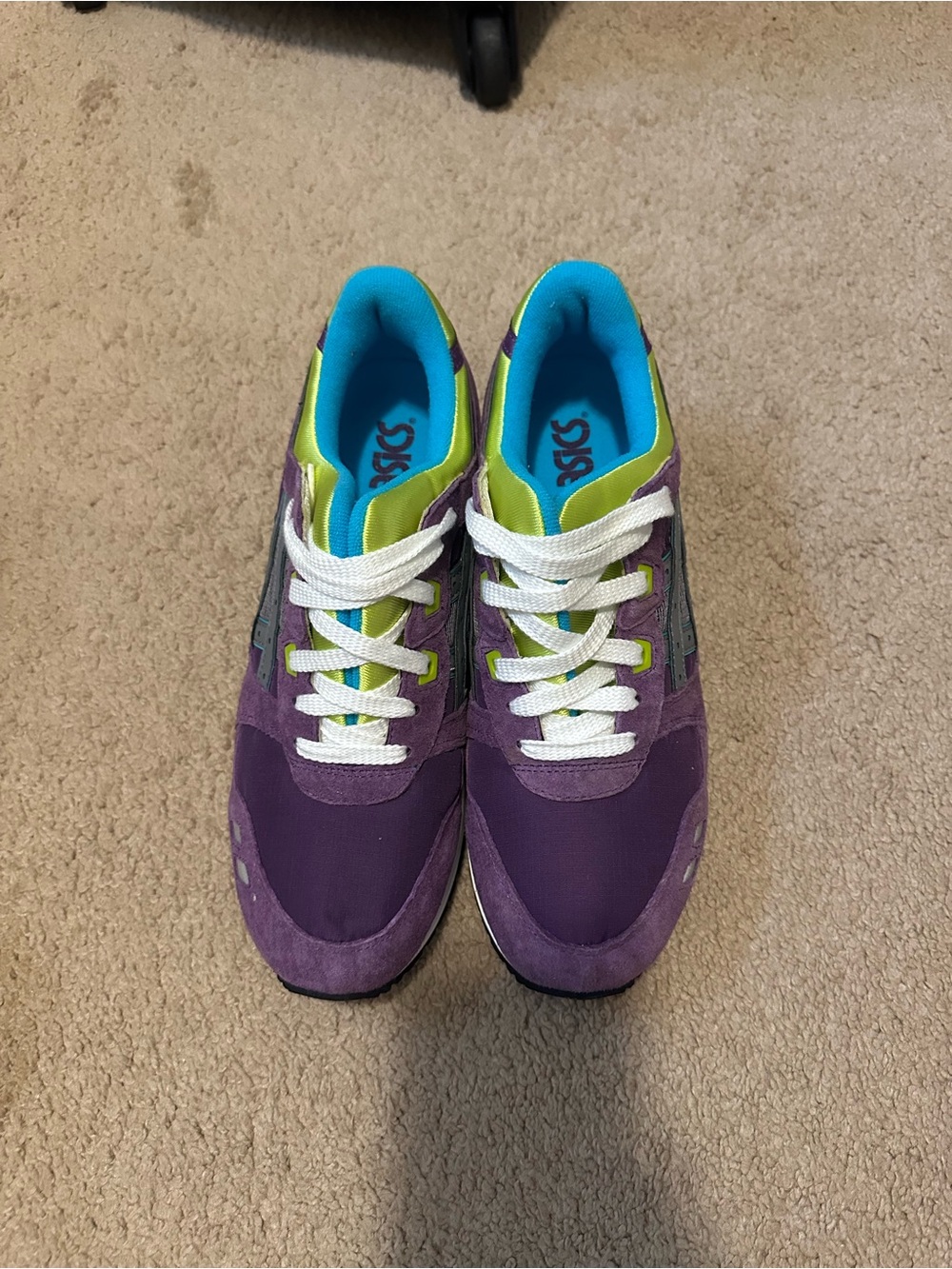 Asics Gel Lyte III 3 Purple Grey Lime Sneakers